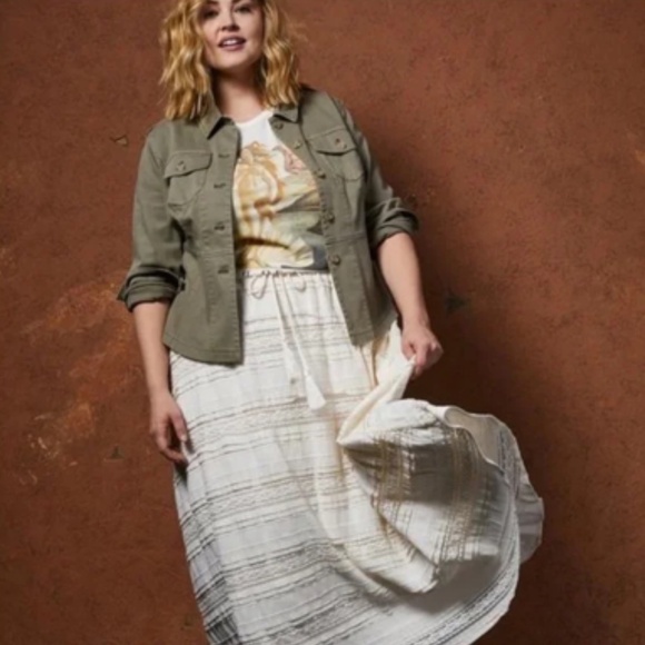 NWT Torrid Peplum Utility Jacket X1 - FITS LIKE SIZE 0X - Picture 4 of 10